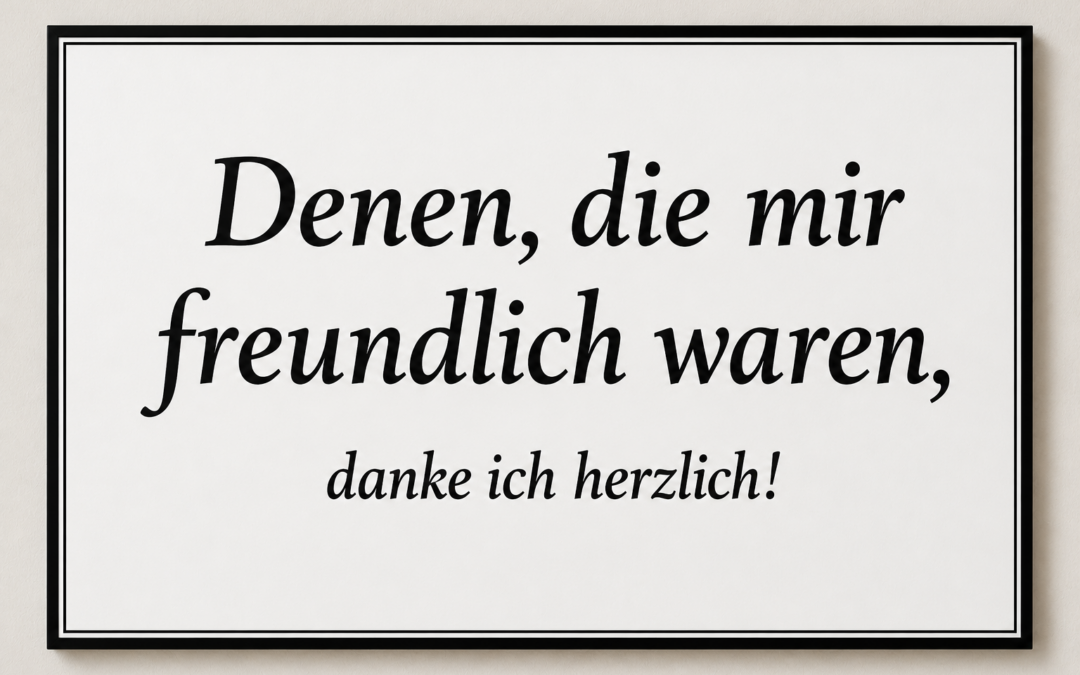 Die Todesanzeige