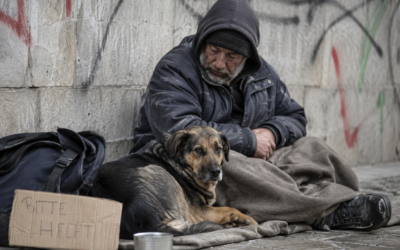 Obdachlose und ihre Hunde